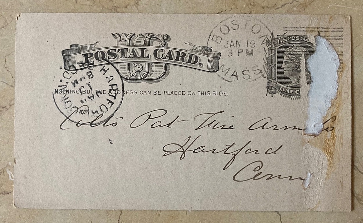 RARE COLT'S PATENT FIRE ARMS MFG.  1883 BREECH LOAD SHOTGUN 30 12 8 ORDER CARD