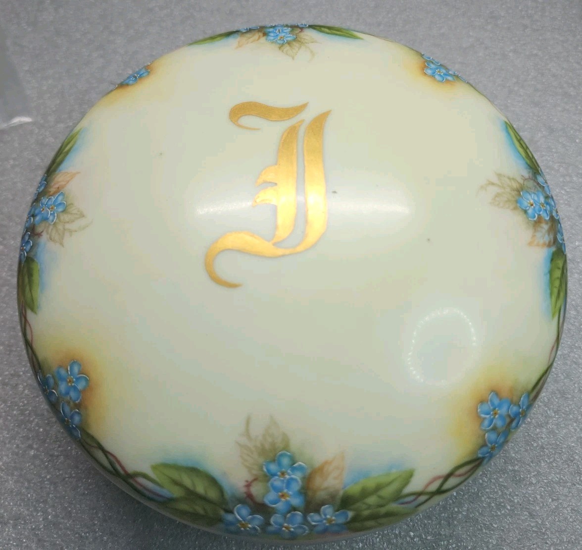 Antique Limoges T&V France Porcelain Floral Vanity/Powder Dresser Bowl 7.5
