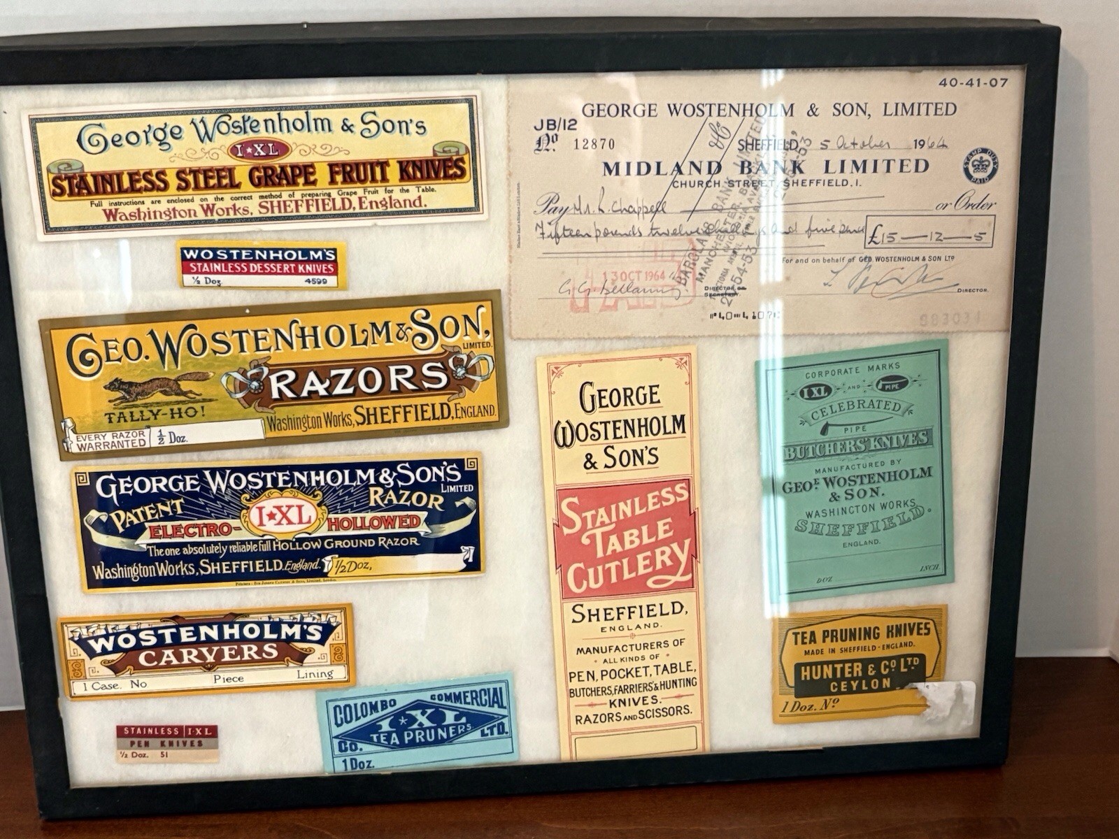 Vint. Razor & Cutlery Advertising Lot w/ Case #1... Wastennholm, Colombo, Hunter