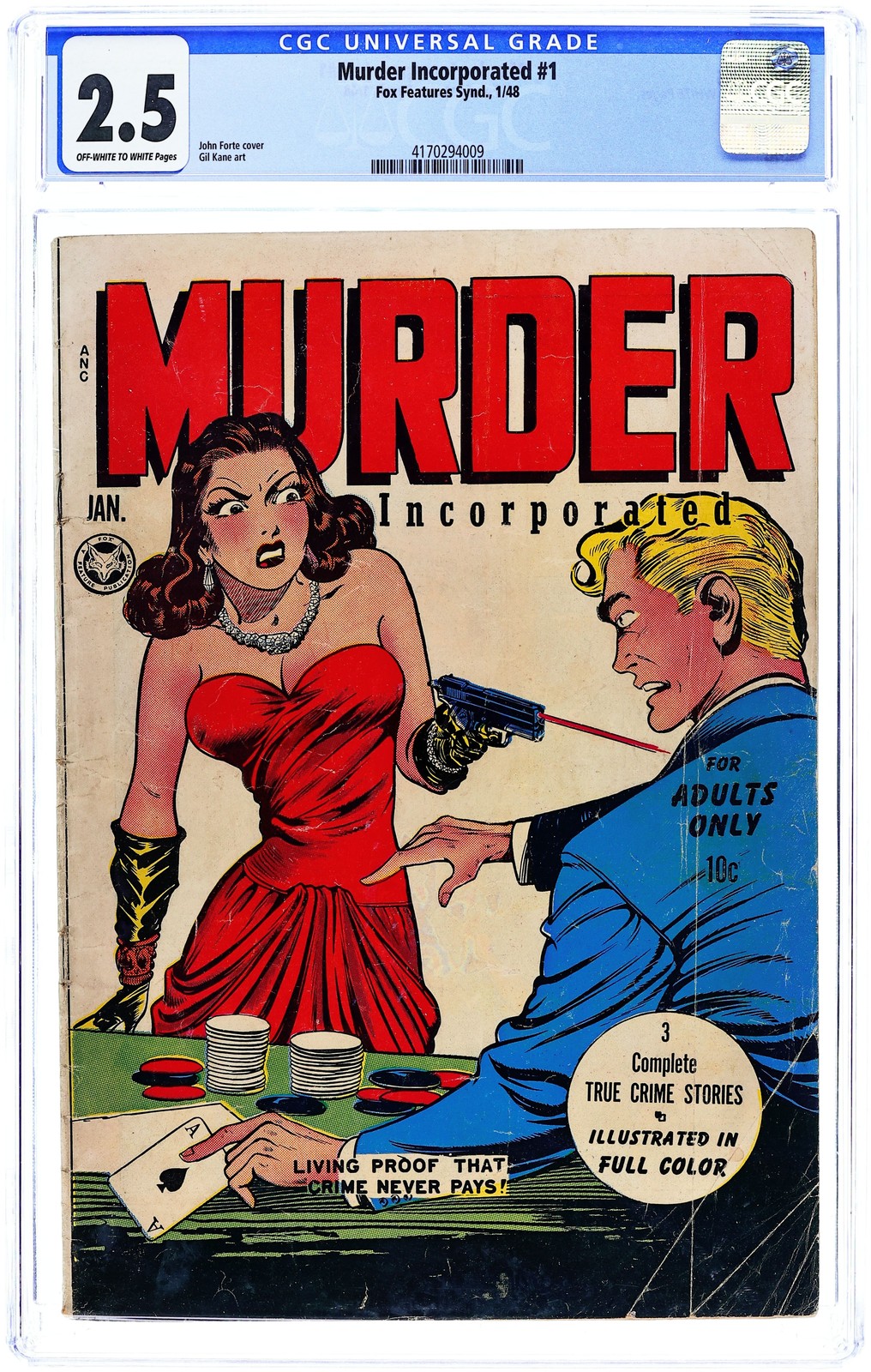 Murder Incorporated #1 CGC 2.5 1948 4170294009