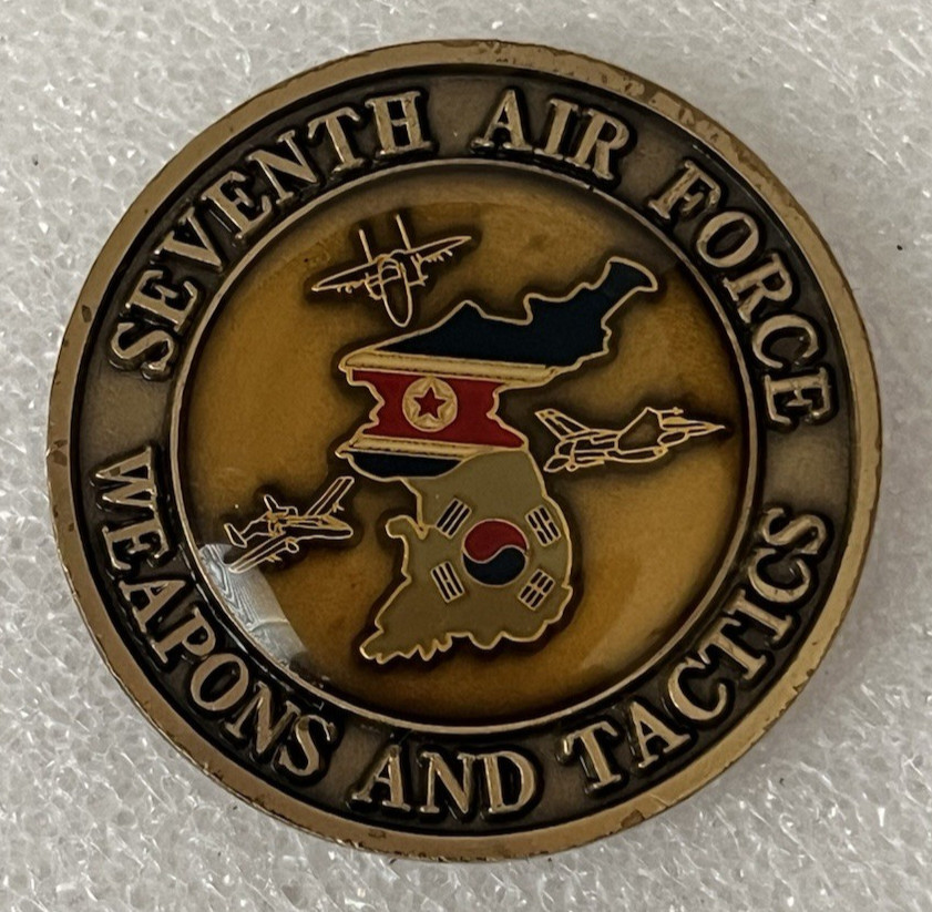 USAF Seventh Air Force Weapons & Tactics Osan Air Base Korea Challenge Coin