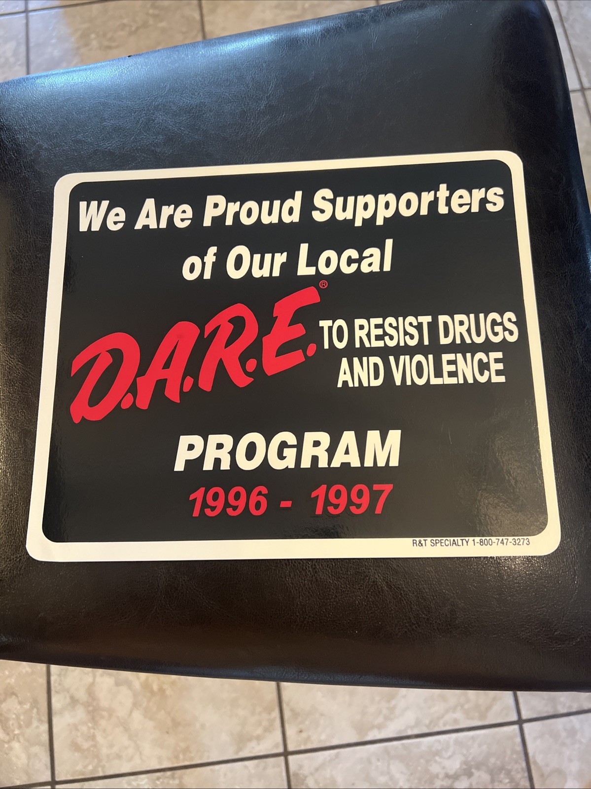 DARE To Keep Kids Off Drugs Sign Vintage 11”x9”