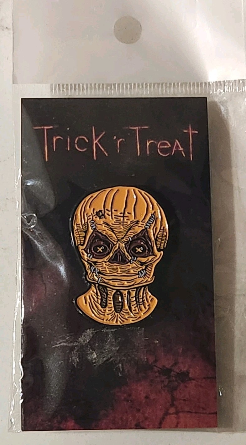 Trick r Treat Sam Unmasked Head Enamel Pin Halloween Horror Movie Collectible