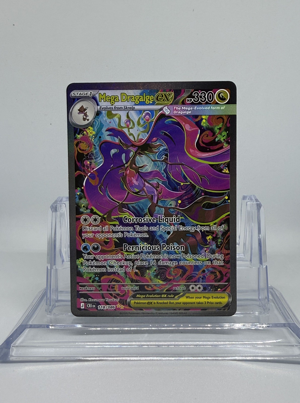 Mega Dragalge ex 118/086 Chaos Rising Holo