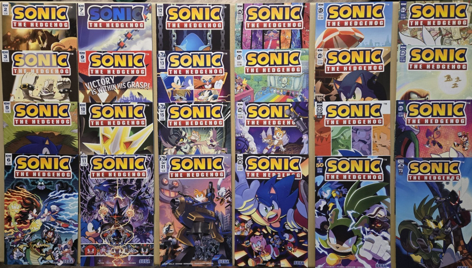 Sonic The Hedgehog IDW Comics Lot - HTF Issues and VARIANTS