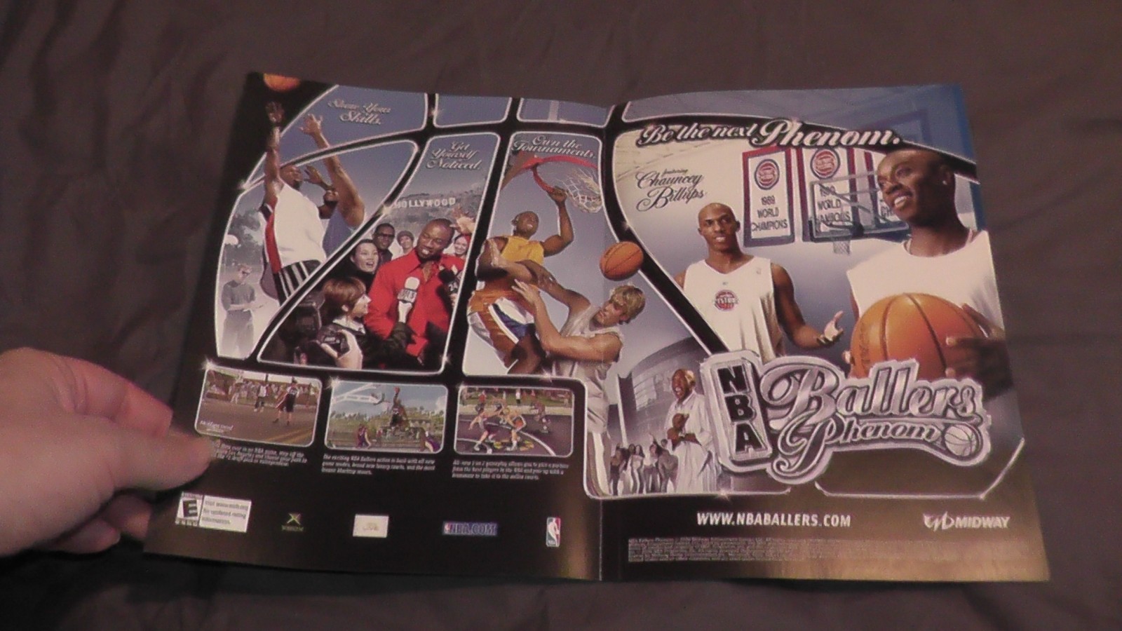nba ballers phenom xbox double sided poster