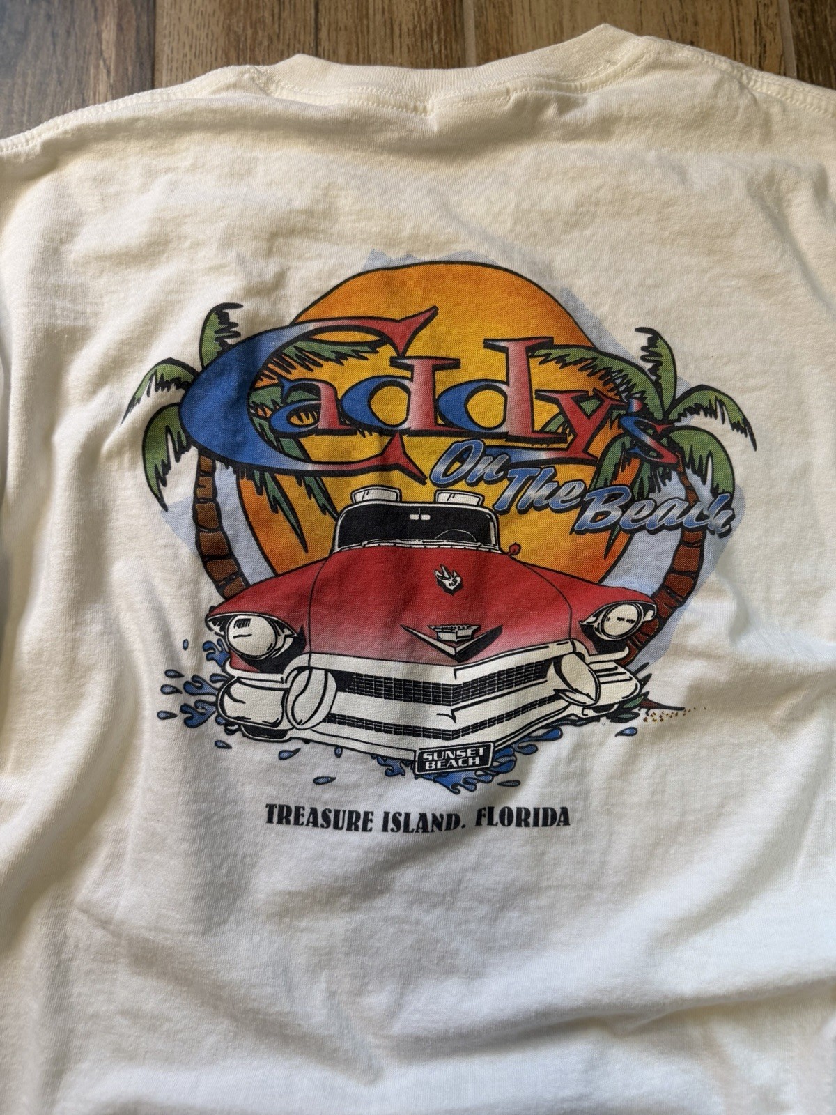 Caddy’s On The Beach Treasure Island Florida Graphic T-Shirt Men’s L
