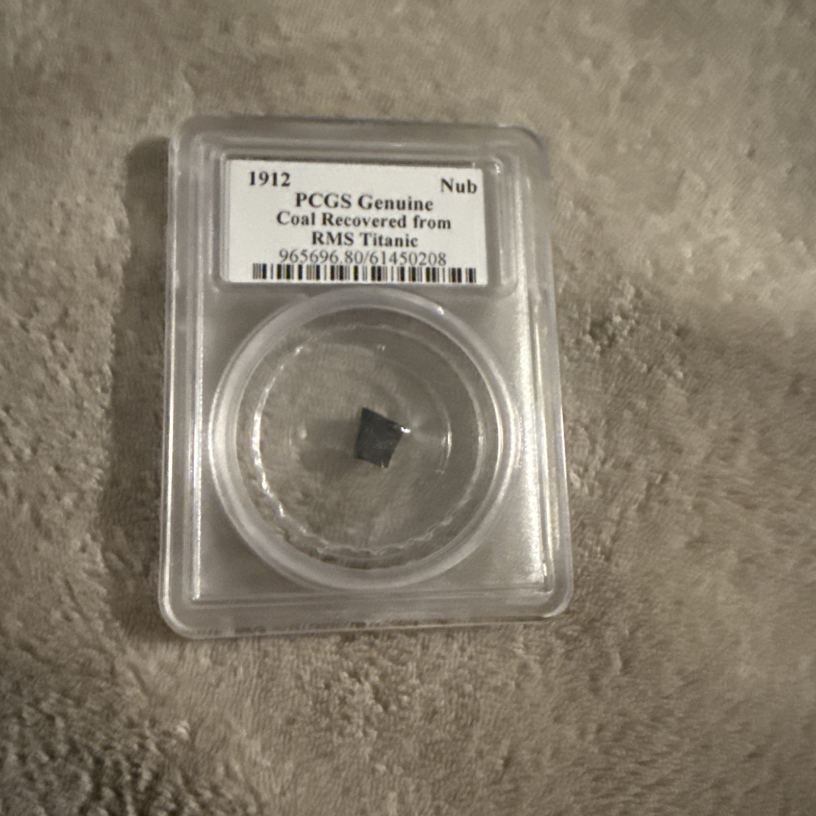 1912 RMS Titanic Coal Nub Recovered Shipwreck Relic PCGS Genuine *Bigger Piece**