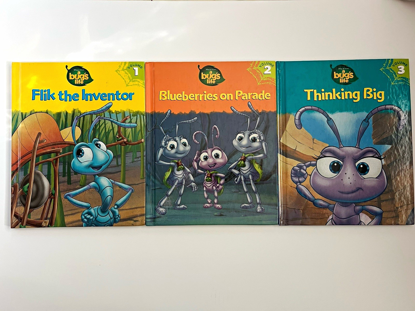 Disney A Bug\'s Life 3-Book Lot: Flik the Inventor, Blueberries, Thinking Big