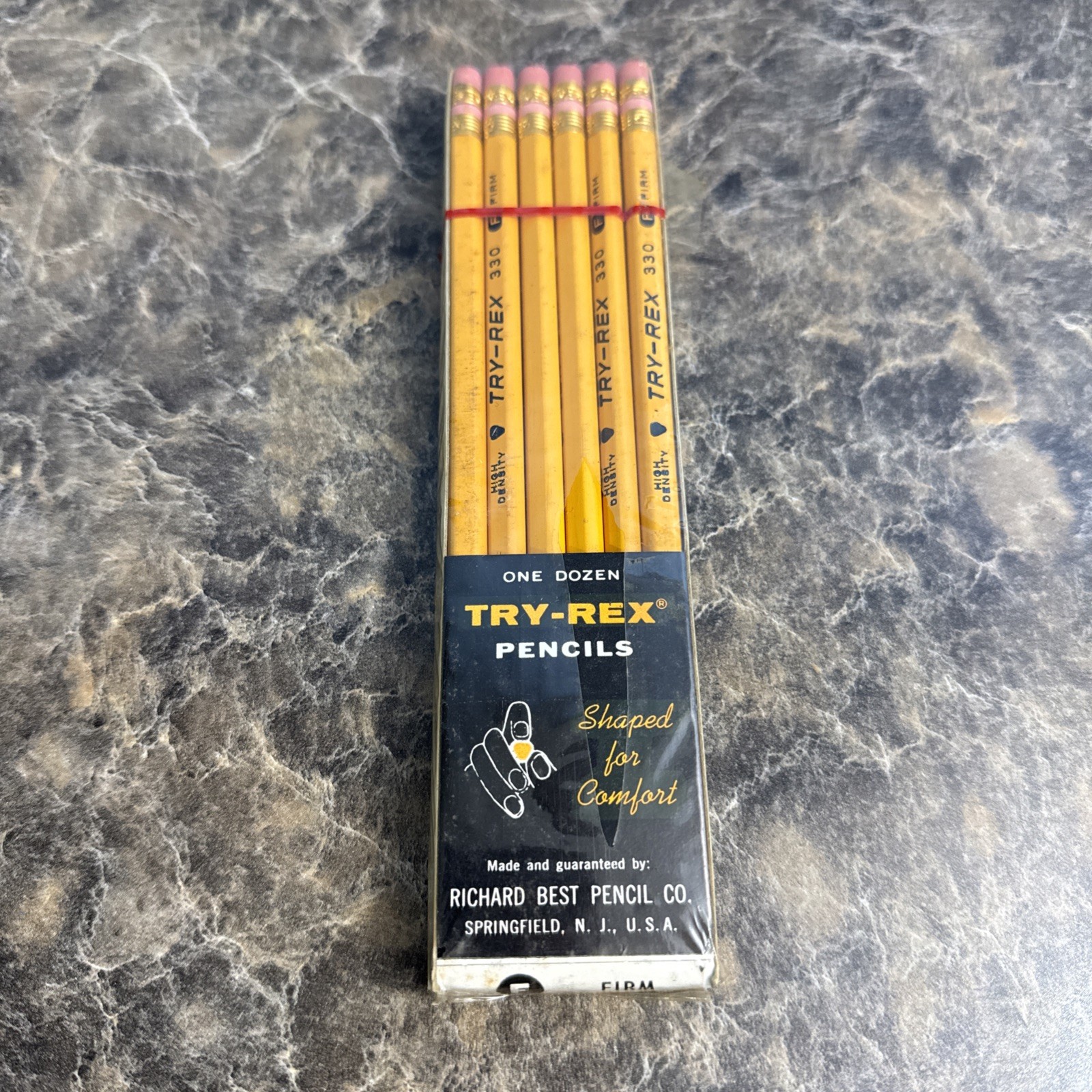 Vintage TRY-REX 12 Pack NOS #2 Firm 330 Richard Best Comfort Pencils USA