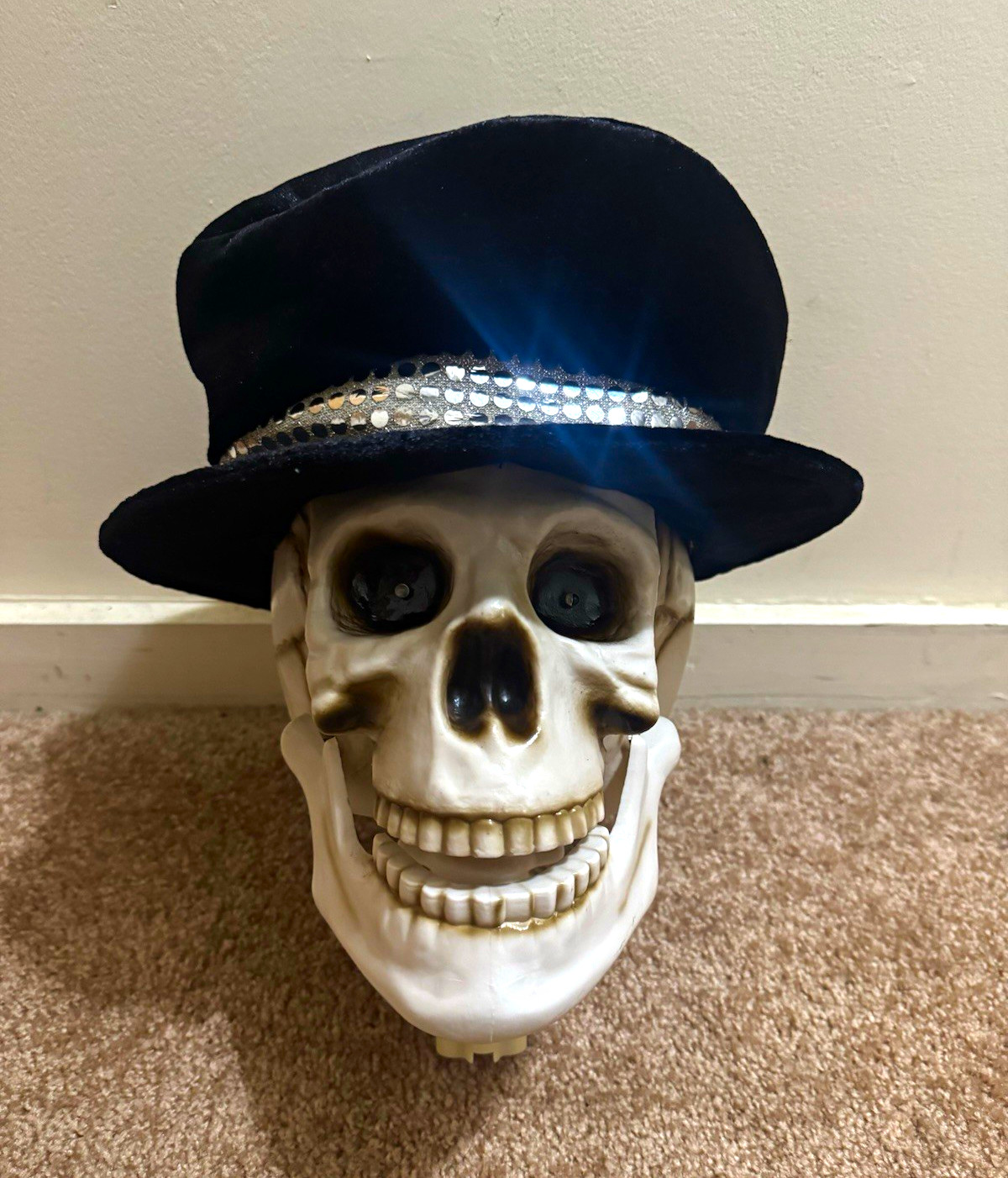 Gemmy Life Size Animated Dancing Skeleton Replacement Part Head Only Working