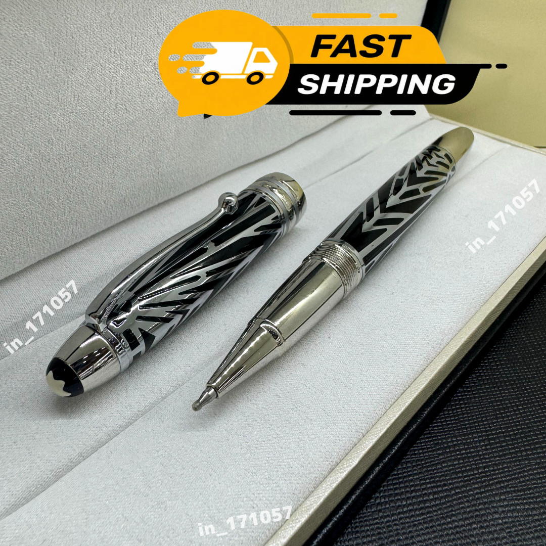 Montblanc Meisterstück Black Silver Executive Rollerball Pen Collector Gift 🔥