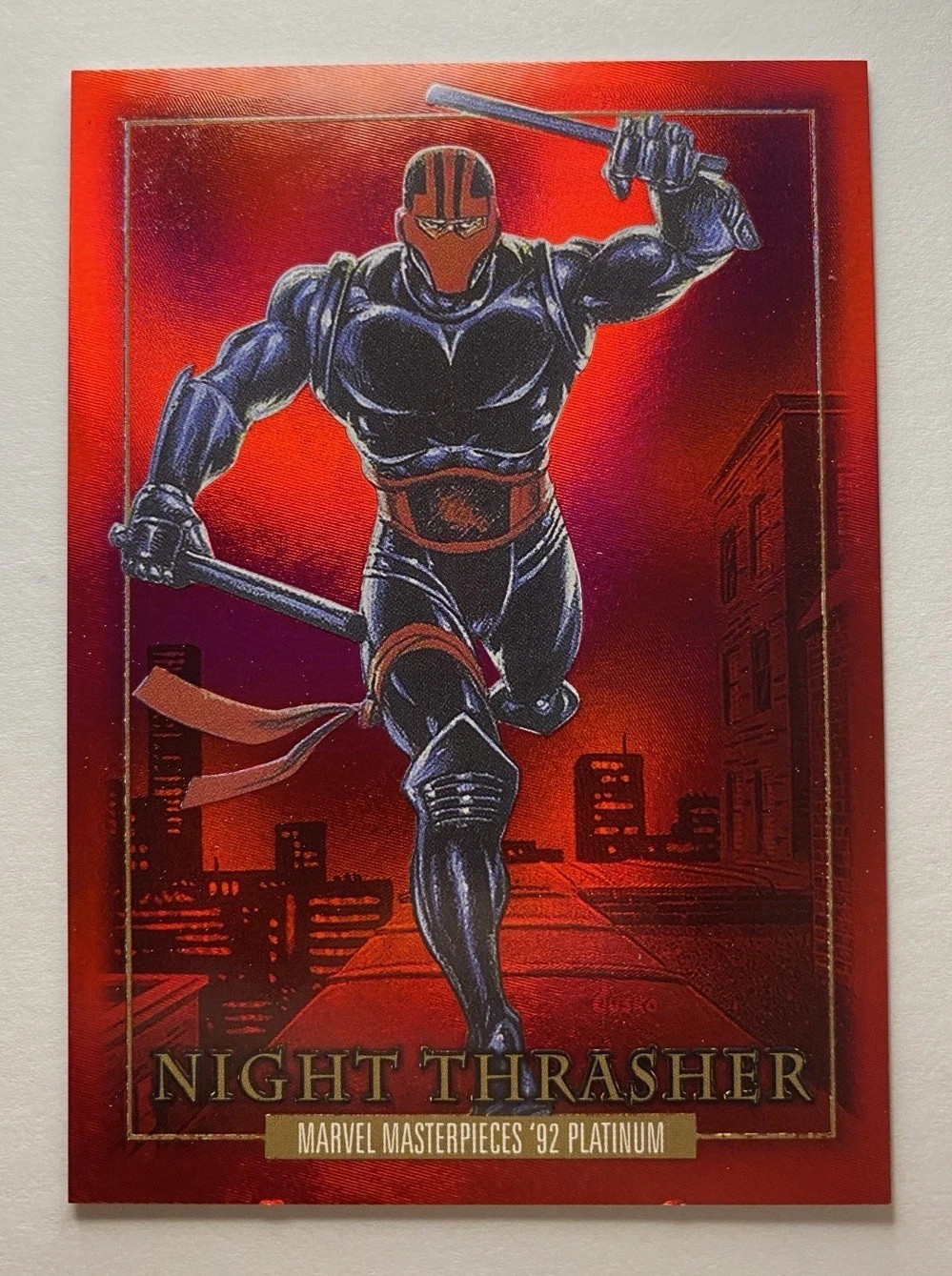 2024 Marvel Masterpiece \'92 Platinum NIGHT THRASHER Red PMG /100
