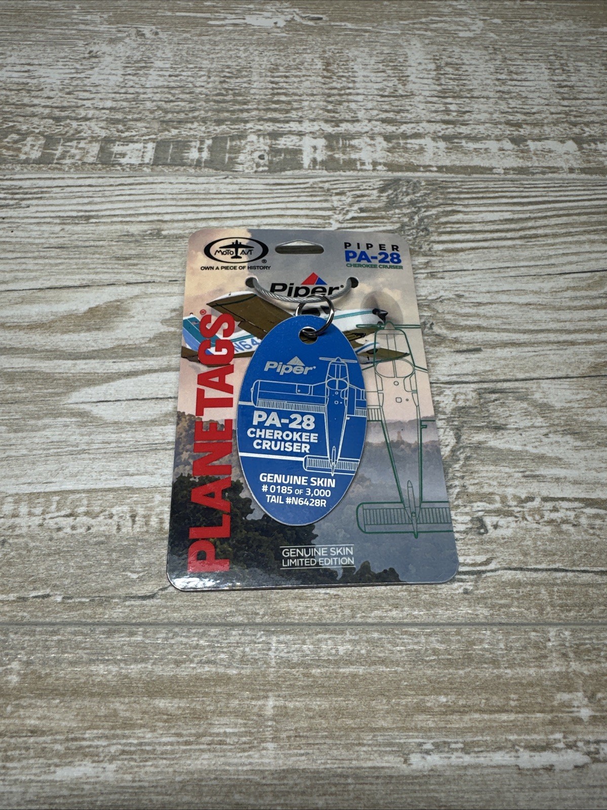 #0185 Piper PA-28 Cherokee Aircraft Skin Plane Tag / Planetags #0185 / 3000