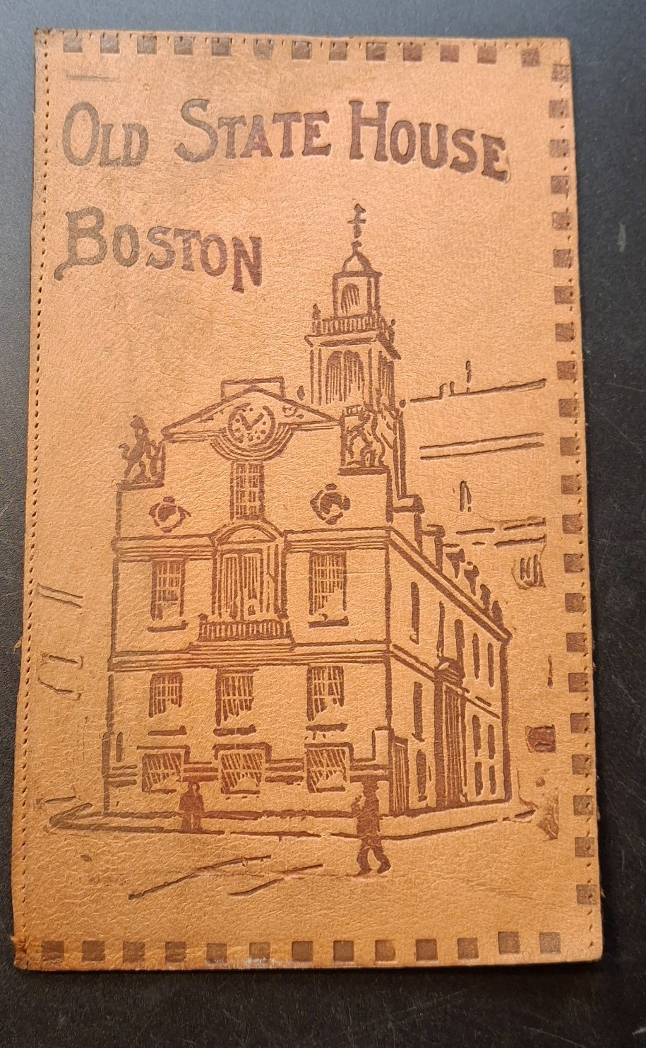 Boston Leather Postcard Circa 1910 Old State House MA