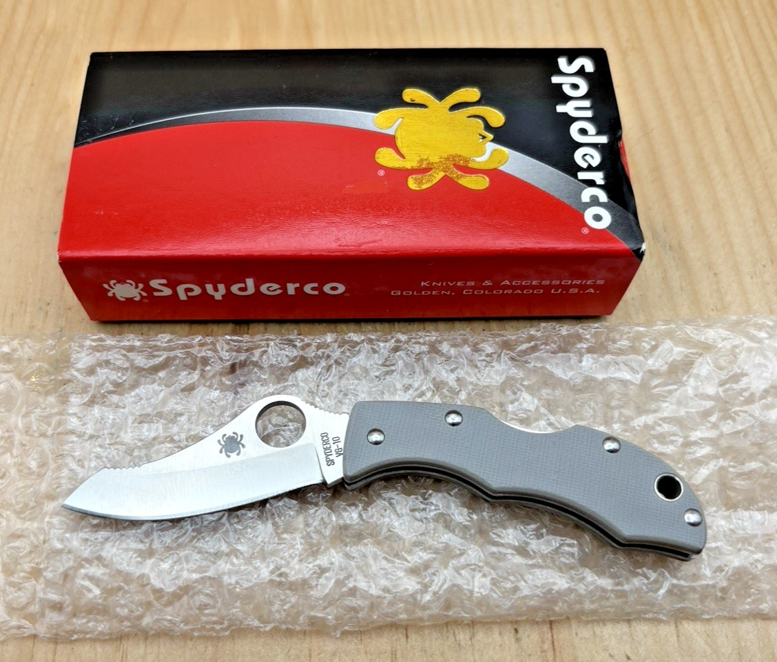 Spyderco Jester 2012 Sprint Run Gray G-10 Scales Rare
