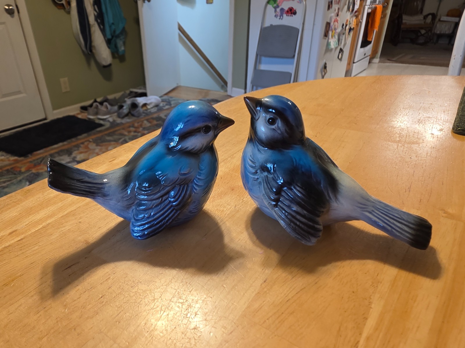 Vintage Goebel Blue Bird Figurines Pair CV73 CV72 West Germany