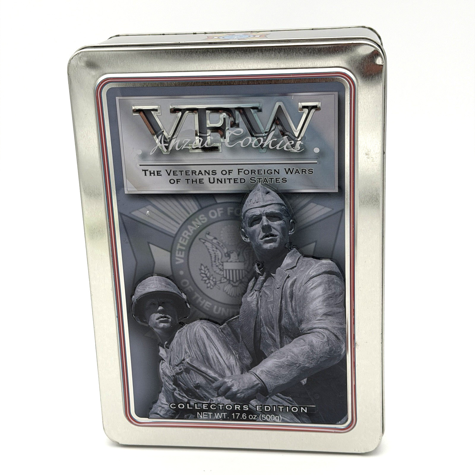 VFW Anzac Cookies Collector\'s Edition Metal Tin Empty Military Memorabilia