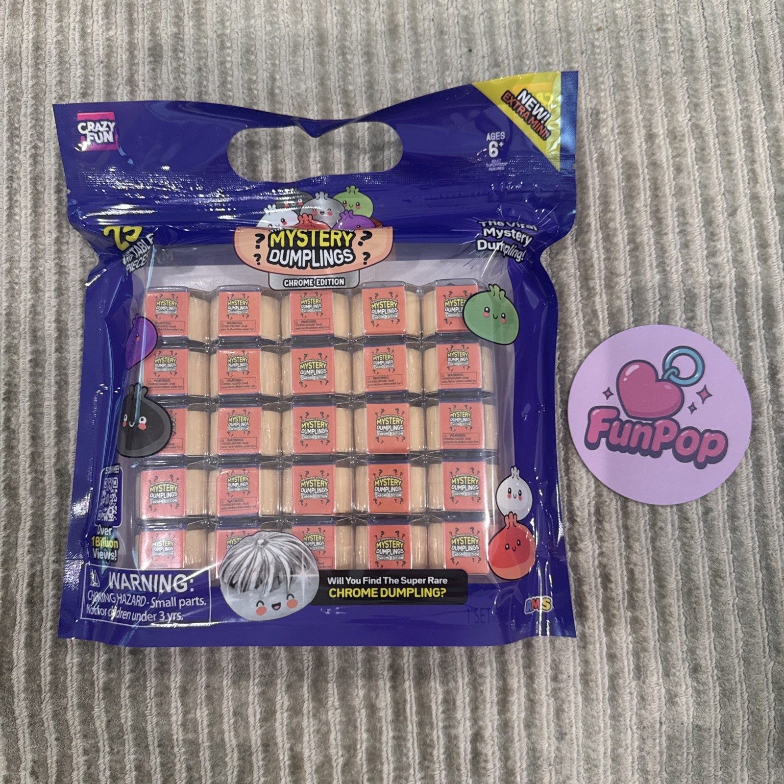 RMS Crazy Fun Extra Mini Mystery Dumpling Chrome Edition Set 25x Viral Sealed