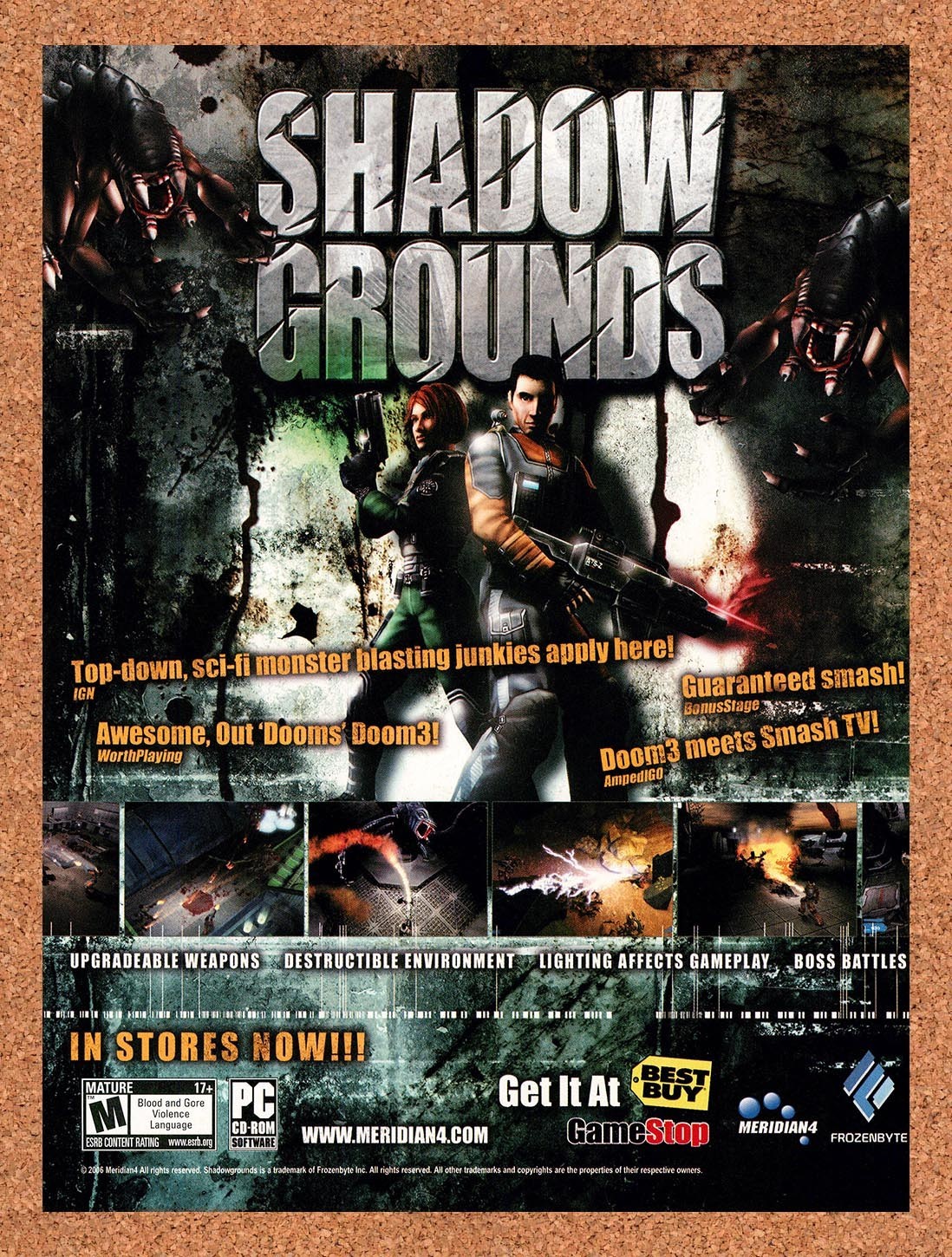 2006 Shadow Grounds PC Original Advertisement / Retro Promo v1
