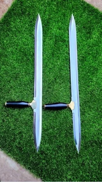 Lot of-2 Hand Forged hellboy kroenen Stainless steel Sword knife with sheath