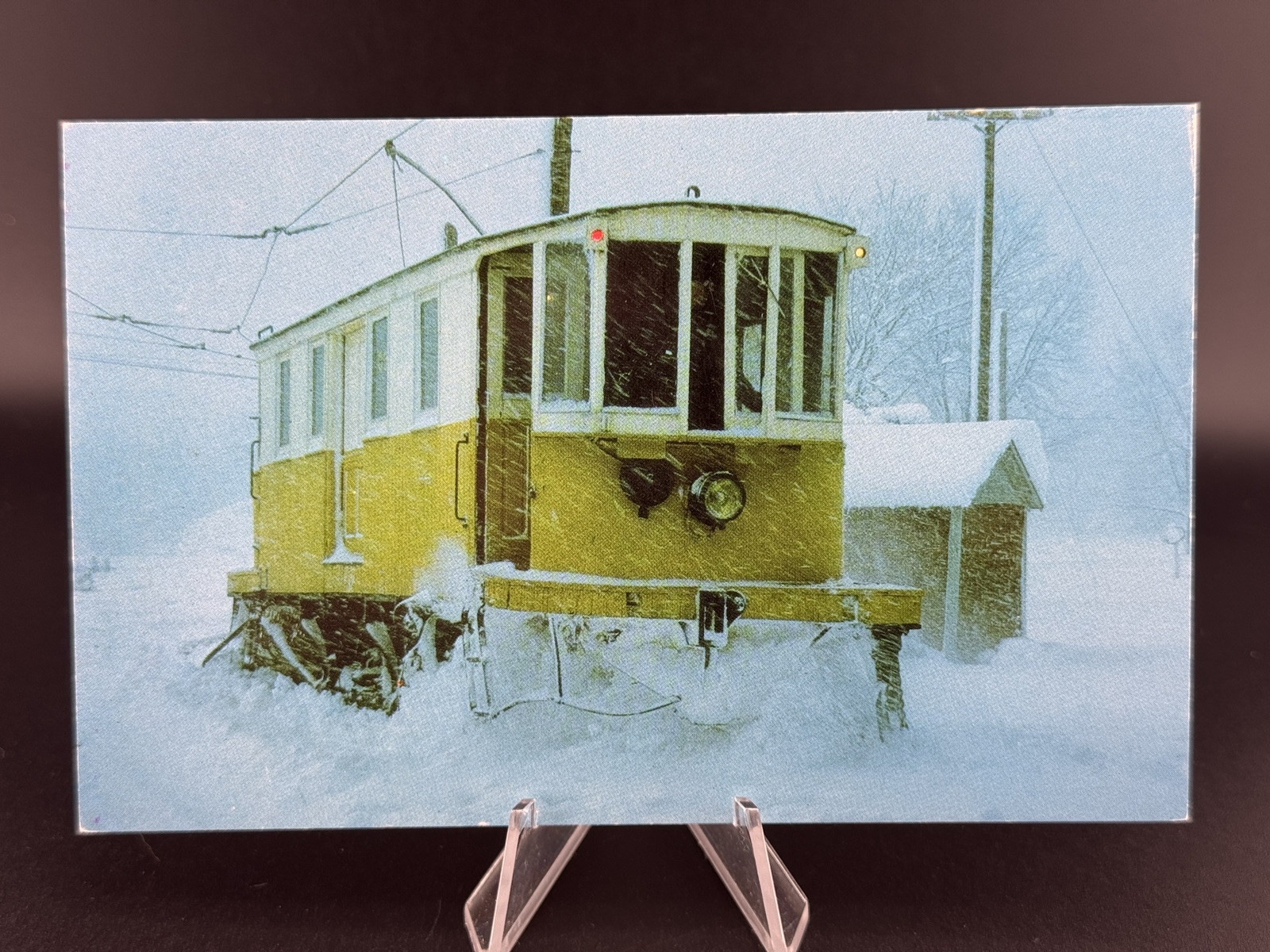 VTG Postcard Snow-Sweeper Trolley Rockhill Furnace, Pennsylvania Number 09 NOS