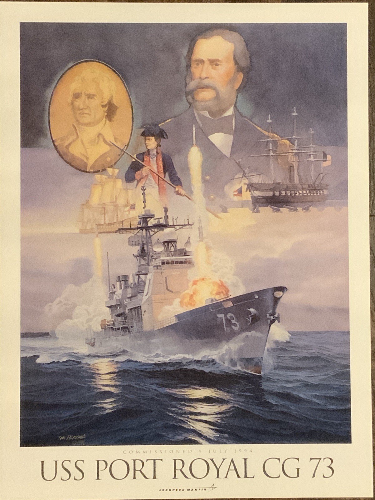 USS Port Royal CG-73 Commissioning Poster Navy Aegis Cruiser 18 X 24
