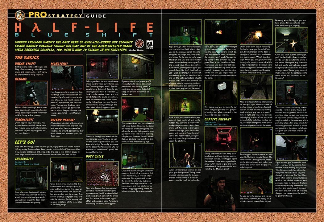 2001 Half-Life Blue Shift Dreamcast Original Advertisement / Retro Promo vr1
