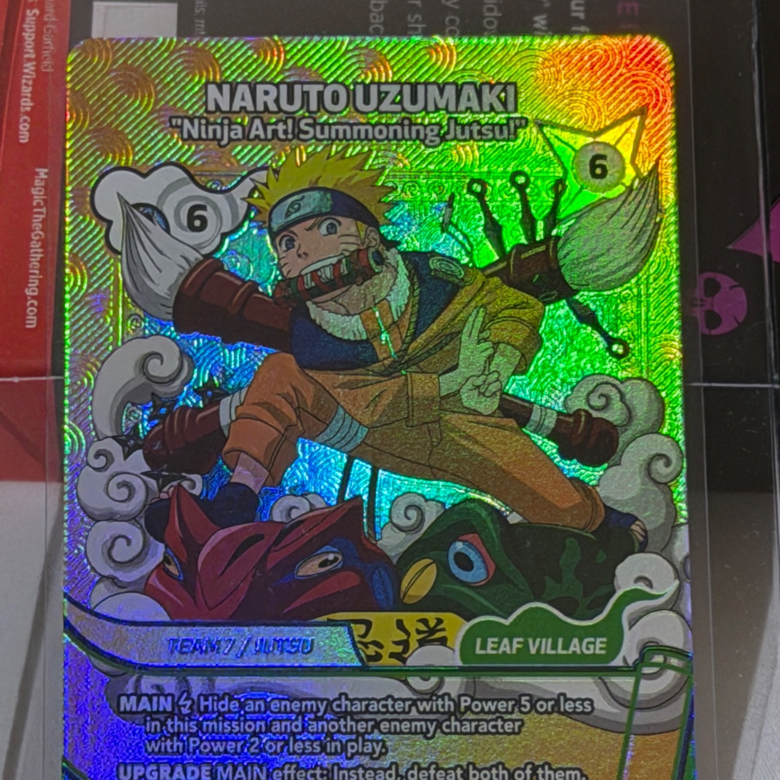 sdcc 2026 NARUTO UZUMAKI PROMO CARD mythos FOIL comic con TCG exclusive