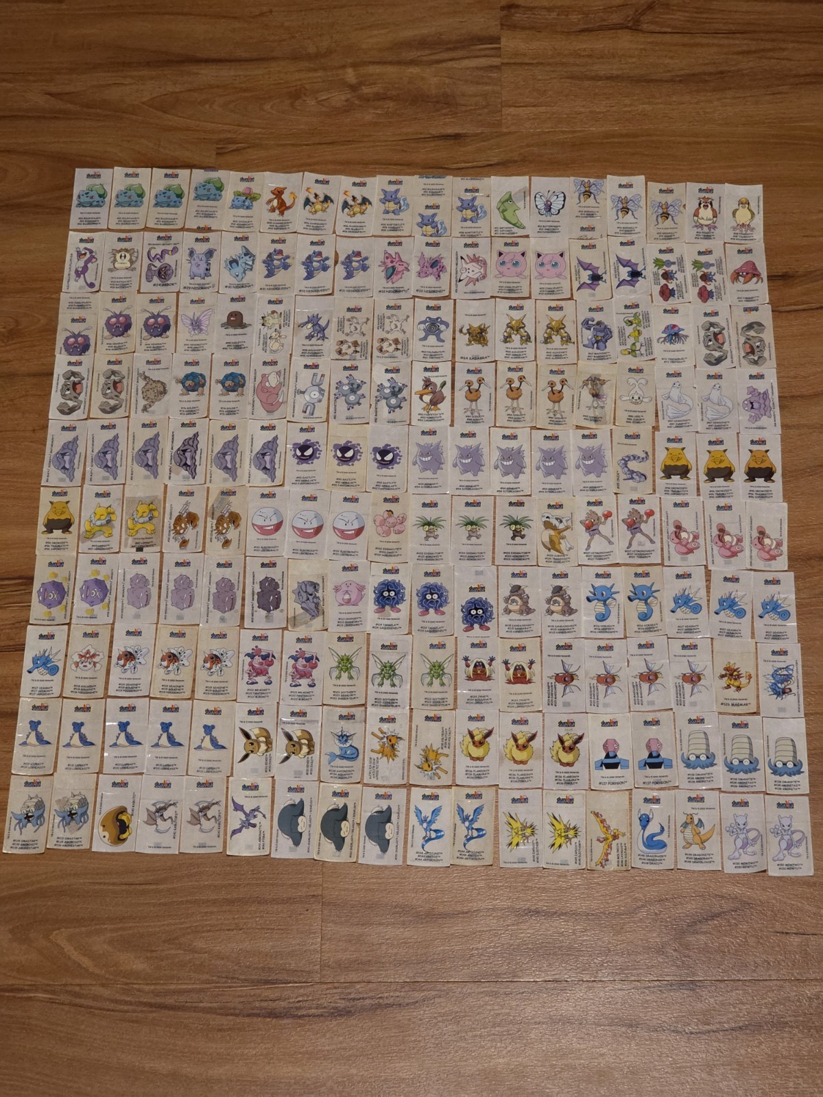 Pokemon Dunkin Bubble Gum Sticker Boomer Topps 