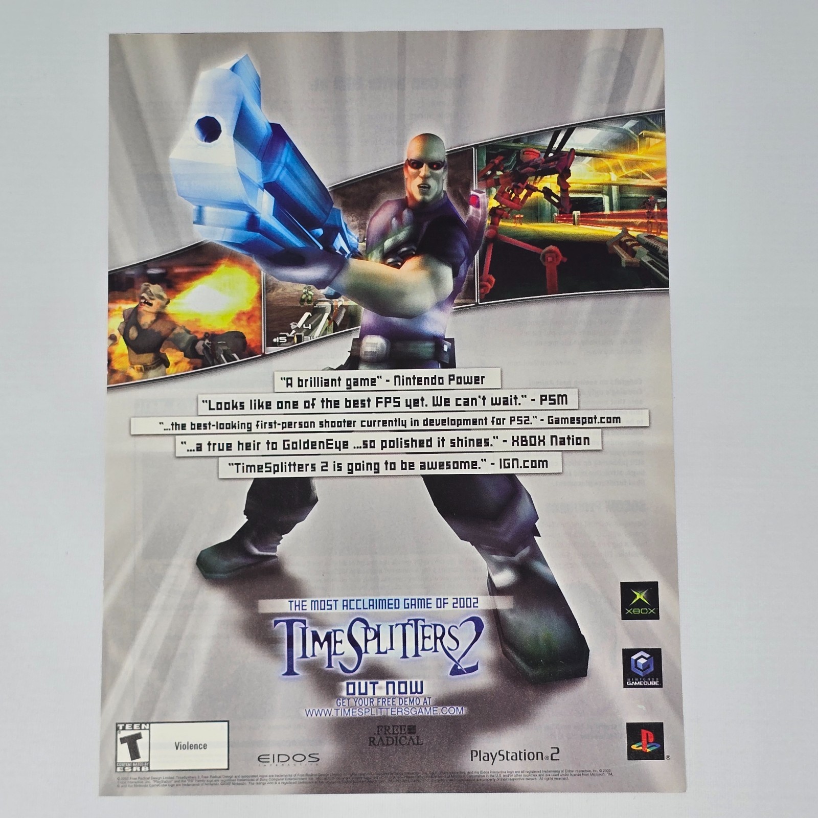 Time Splitters 2 Xbox PlayStation 2 PS2 GameCube Authentic Magazine Ad