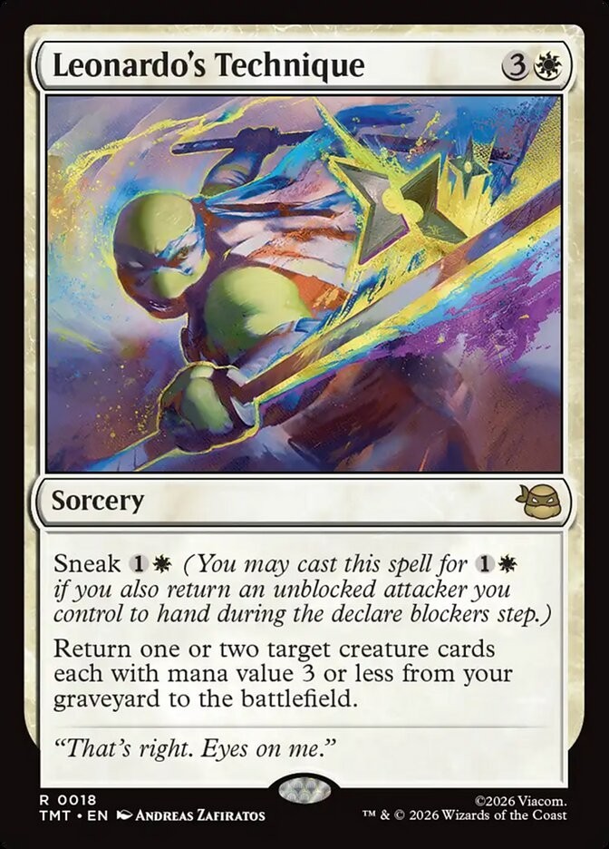 MTG Magic TMT TMNT - 1x EN NM 0018 R Leonardo\'s Technique