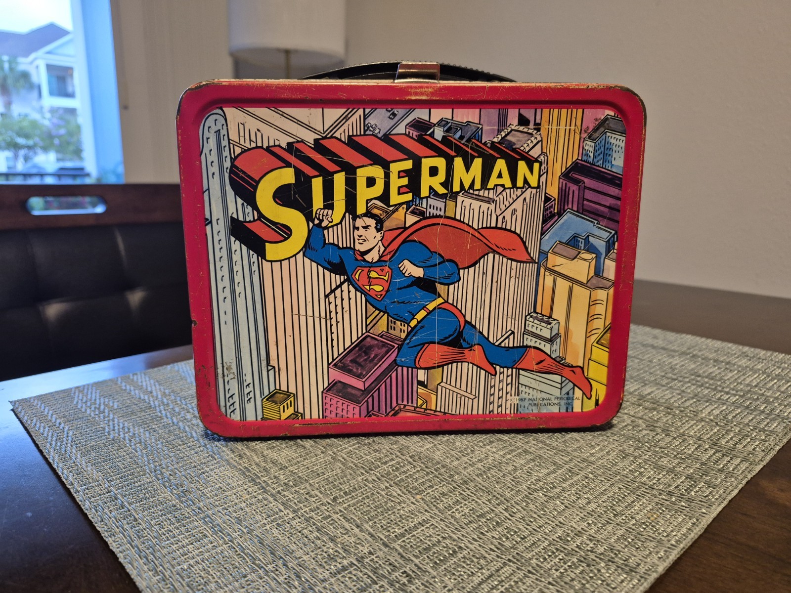 Vintage 1967 Superman Metal Lunchbox In Good Condition