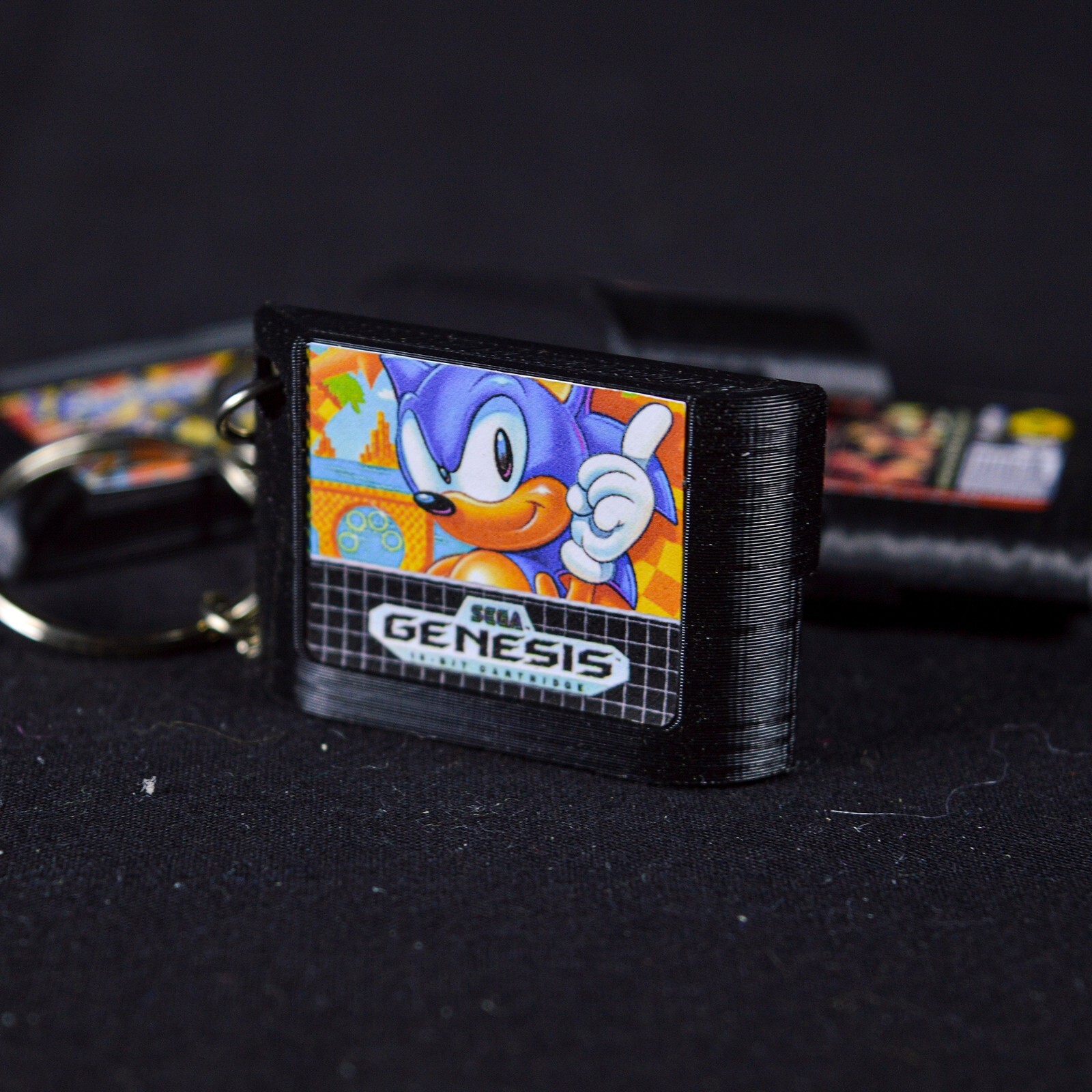Genesis Cartridge Sega Keychain 3D Printed Fan Art