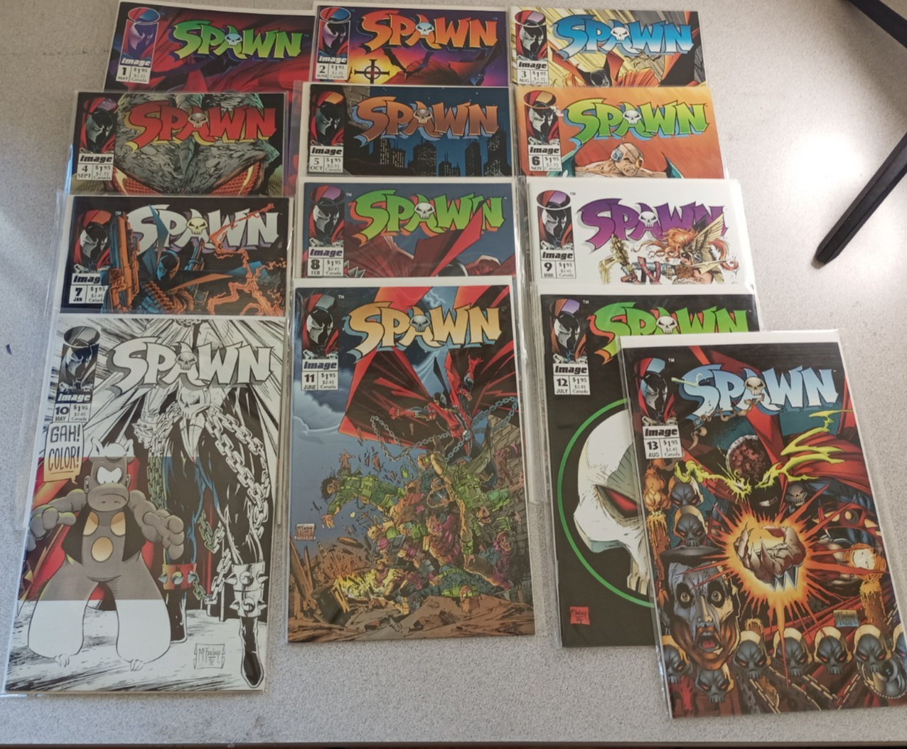 Spawn 1992 Image Comics lot issues 1-13 early run near mint condition