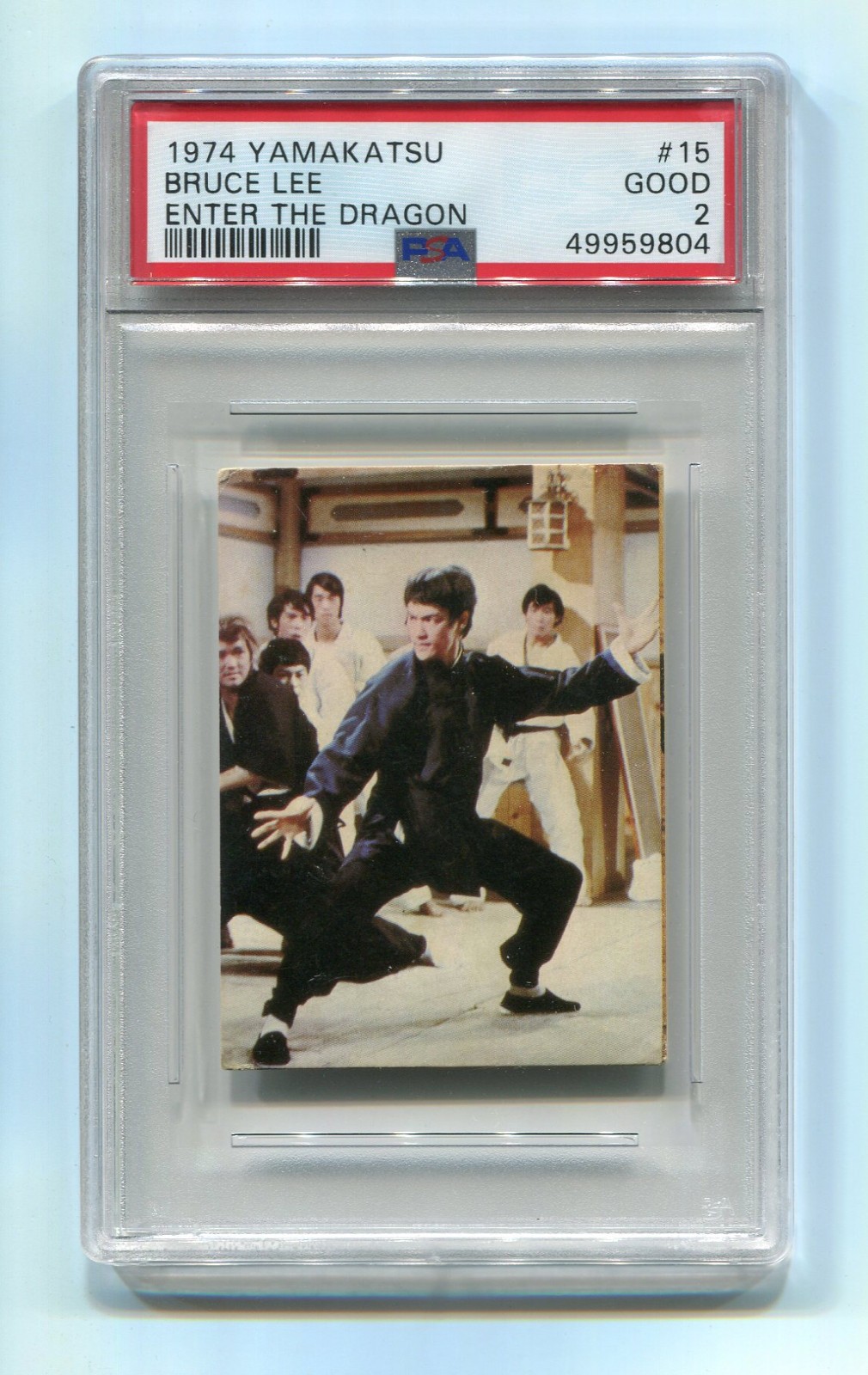 1974 Yamakatsu Towa Enter The Dragon 15 Bruce Lee PSA 2 NQ Rookie RC Movie Film