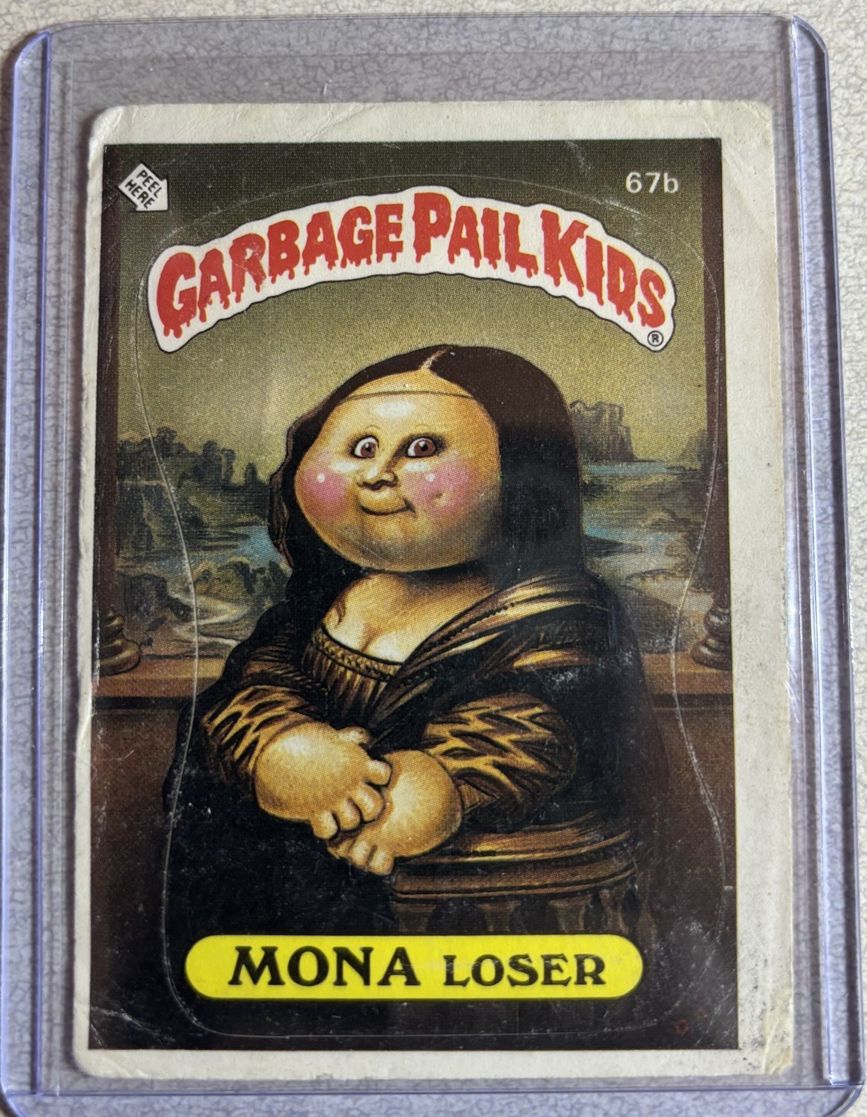 Rare 67b Matte Mona Loser TESSIE GPK 1985 Topps Garbage Pail Kids Series 2 OS2