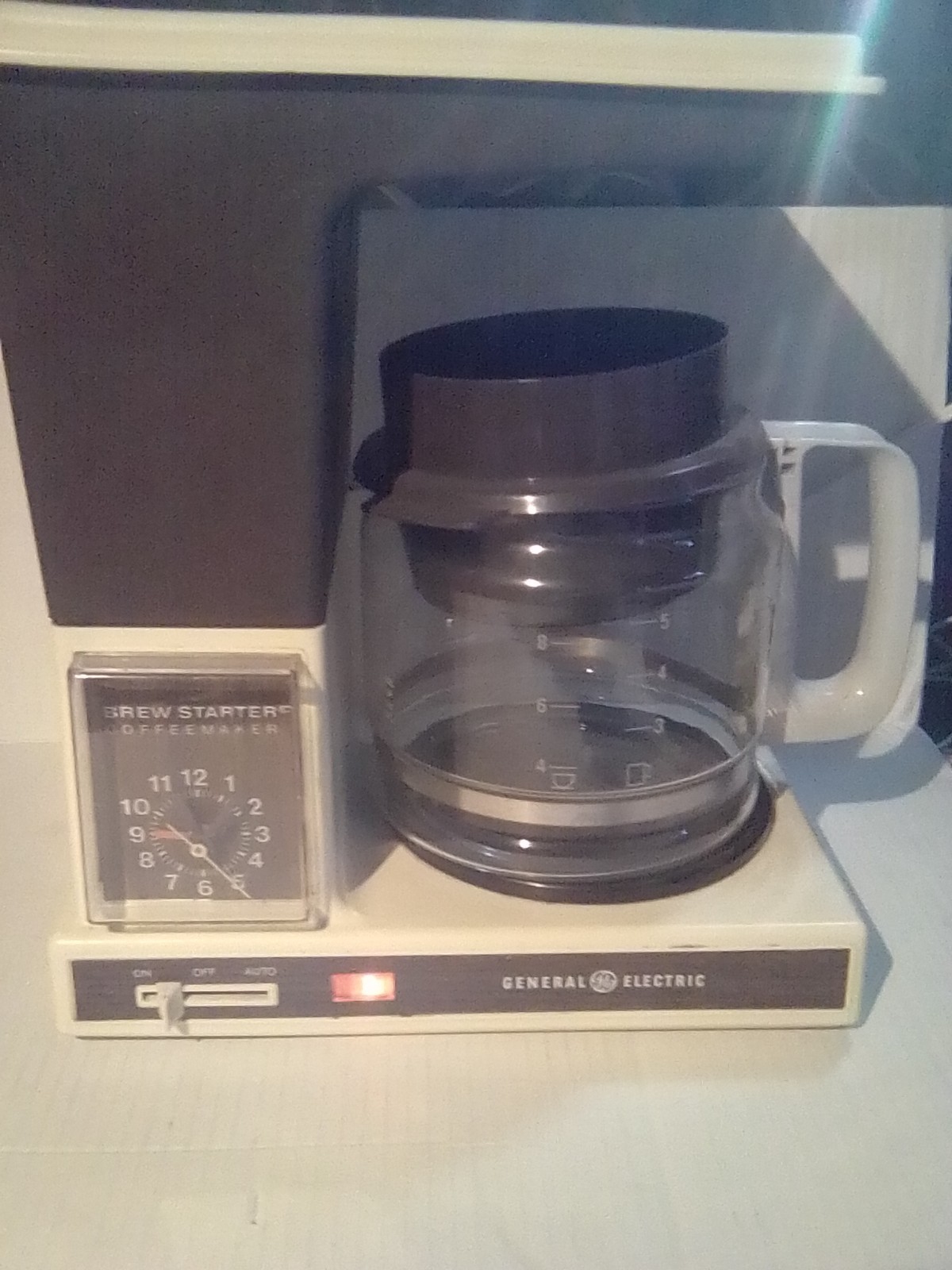 Vintage General Electric Brew Starter Coffeemaker 10 Cup Brown Cream 3392-211