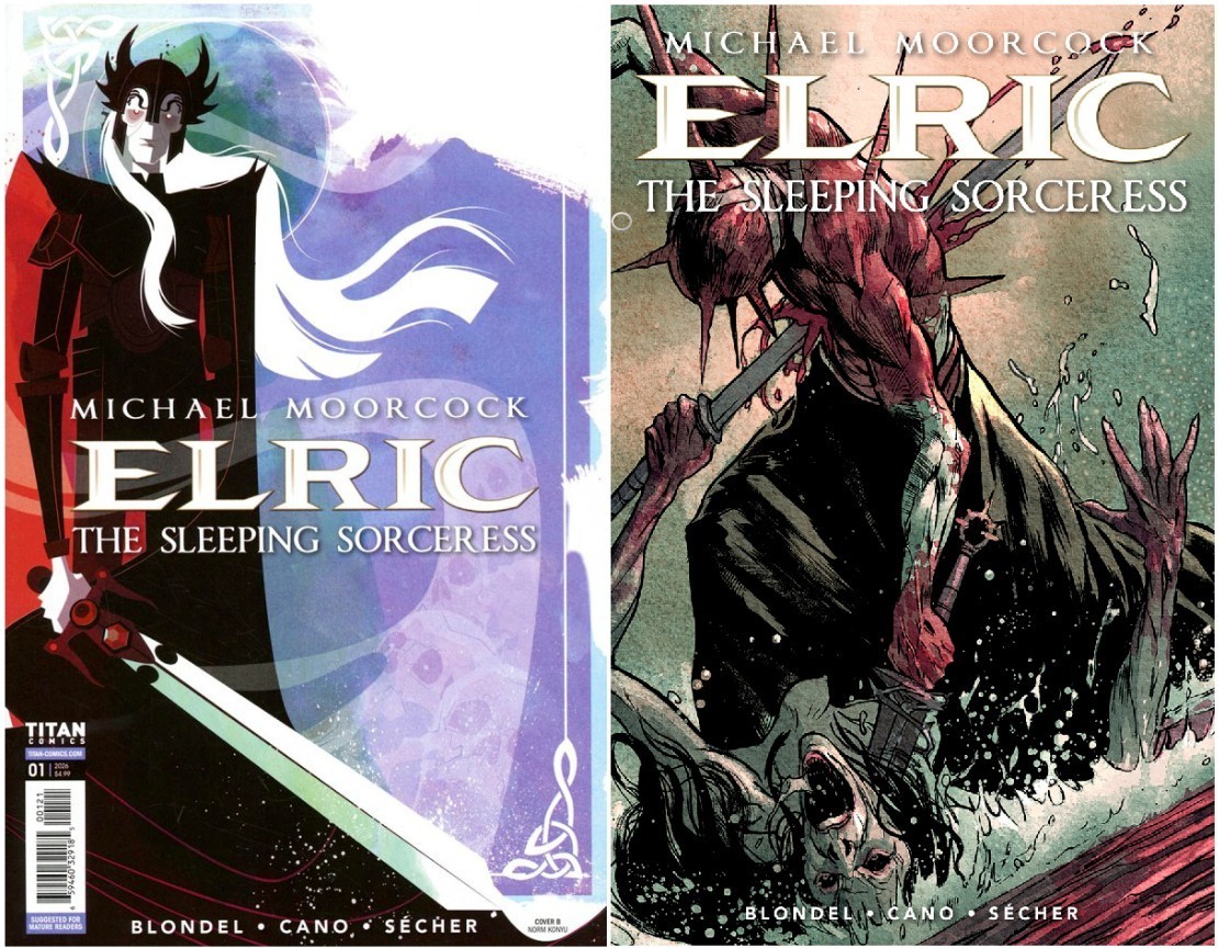 Elric: The Sleeping Sorceress #1-2 VF/NM complete series Variant Cover set Titan
