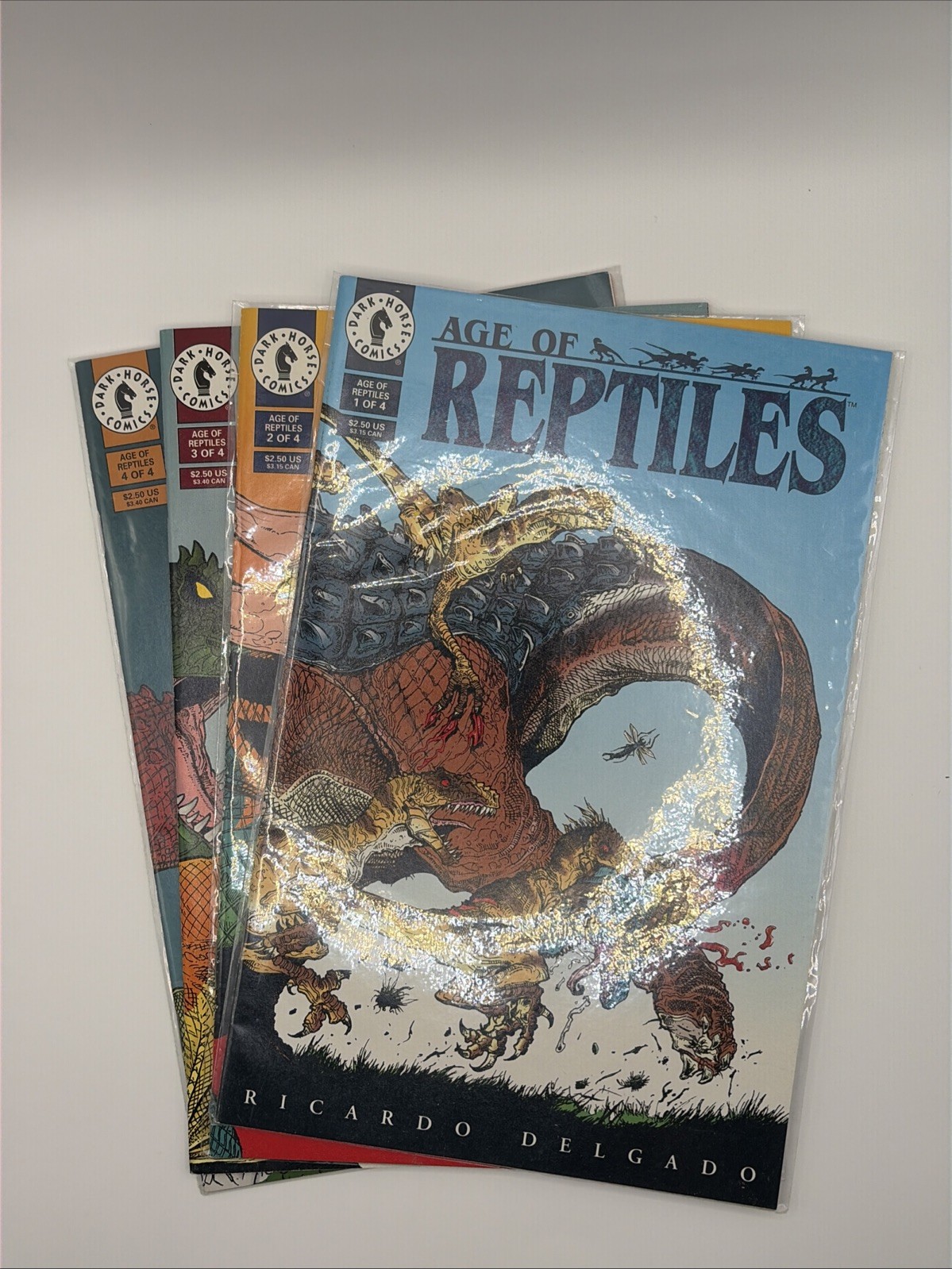 Age Of Reptiles #1-4, 1993 Dark Horse Comics Full Set Ricardo Delgado FN/VF