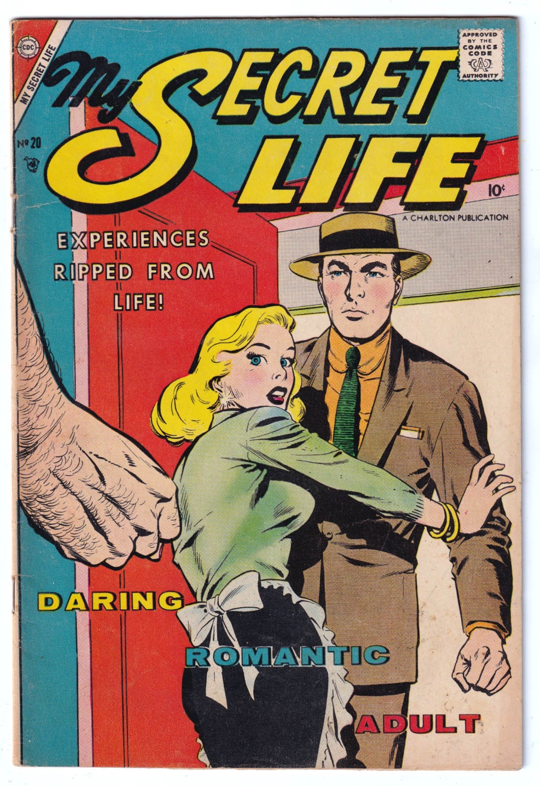 MY SECRET LIFE 20 (1957 Charlton) Dick Giordano GGA; SHOWGIRLS s; RARE 1 CGC; VF
