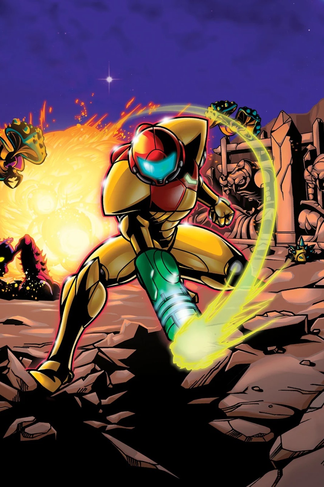 24x36 Metroid Zero Mission Poster (AI Upscaled) *READ DESCRIPTION*