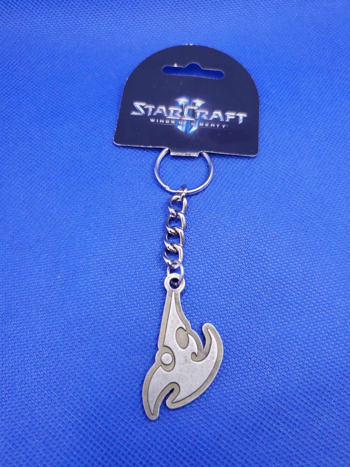 JINX StarCraft II Wings of Liberty Protoss Logo Metal Key Chain Blizzard NWT