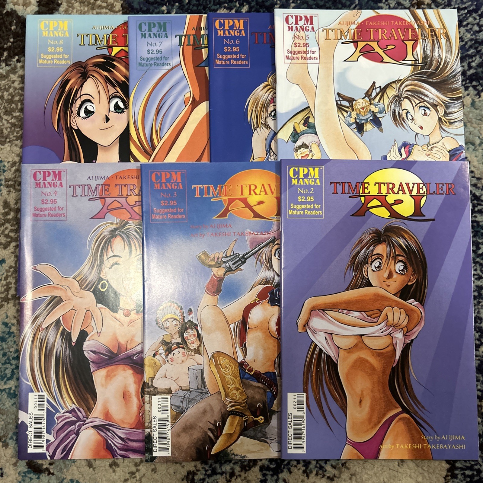 Time Traveler AI Comic Lot of 7 Issues #2 #3 #4 #5 #6 #7 #8 CPM Manga 2000 NM