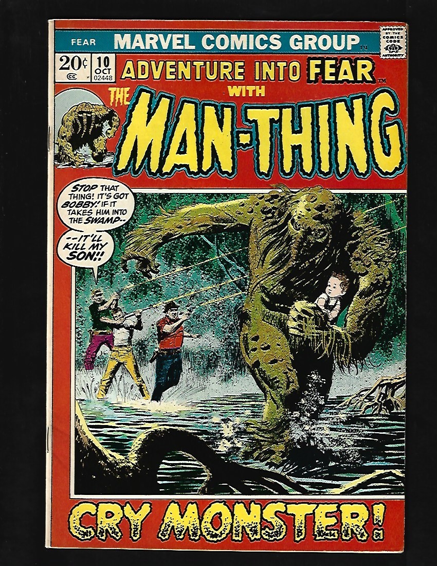 Fear #10 VF- Morrow Origin & 1st Solo Man-Thing (4th overall) Davy Jones Locker