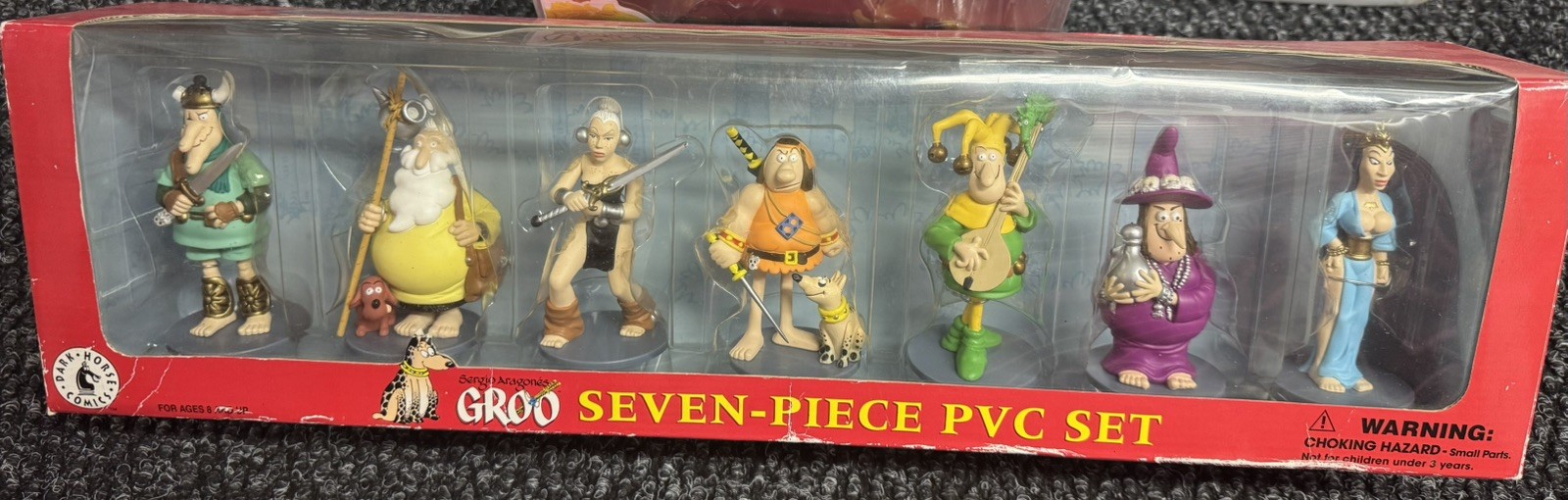 Sergio Aragones' GROO the Wanderer Seven Piece PVC Set Dark Horse Comics 2002