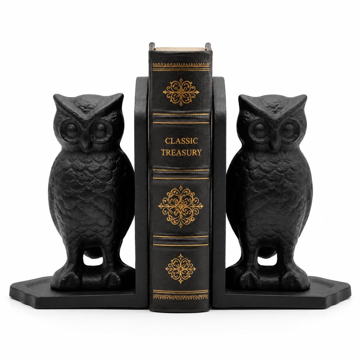 Comfy Hour 9.65 Inch Owl Bookends, Vintage Animal Decor, Set of 2