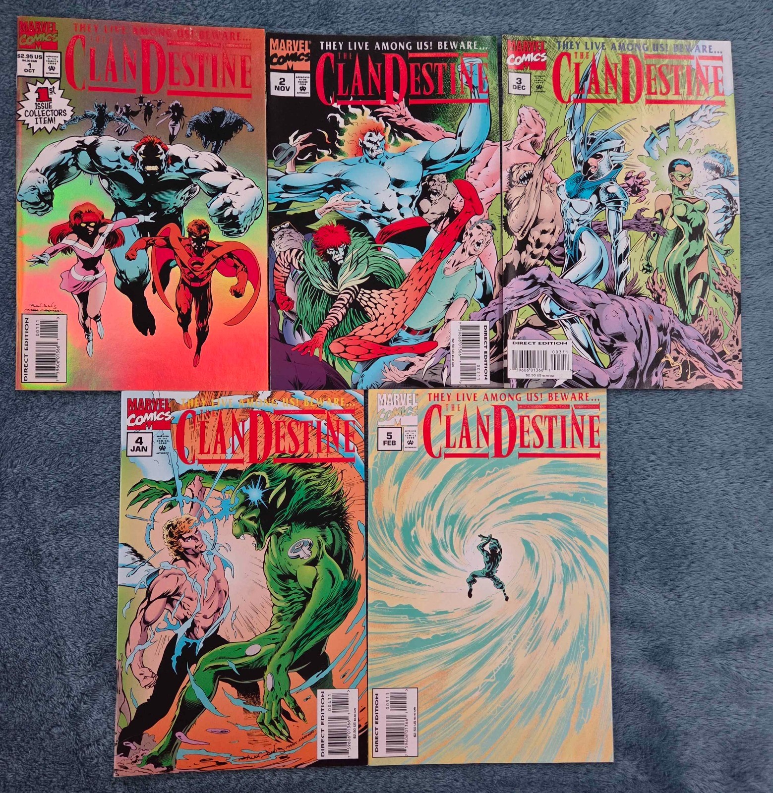 Clandestine Lot Issues 1-5 VF/NM COMBINED SHIPPING