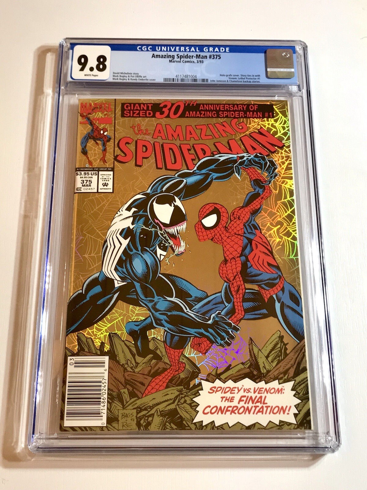 Amazing Spider-Man #375 Rare Newsstand Variant 1st Ann Weying She-Venom CGC 9.8