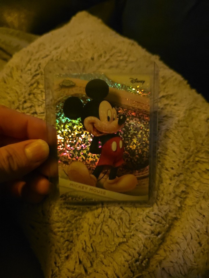 2025 Topps Chrome Disney #1 Mickey Mouse White Diamond